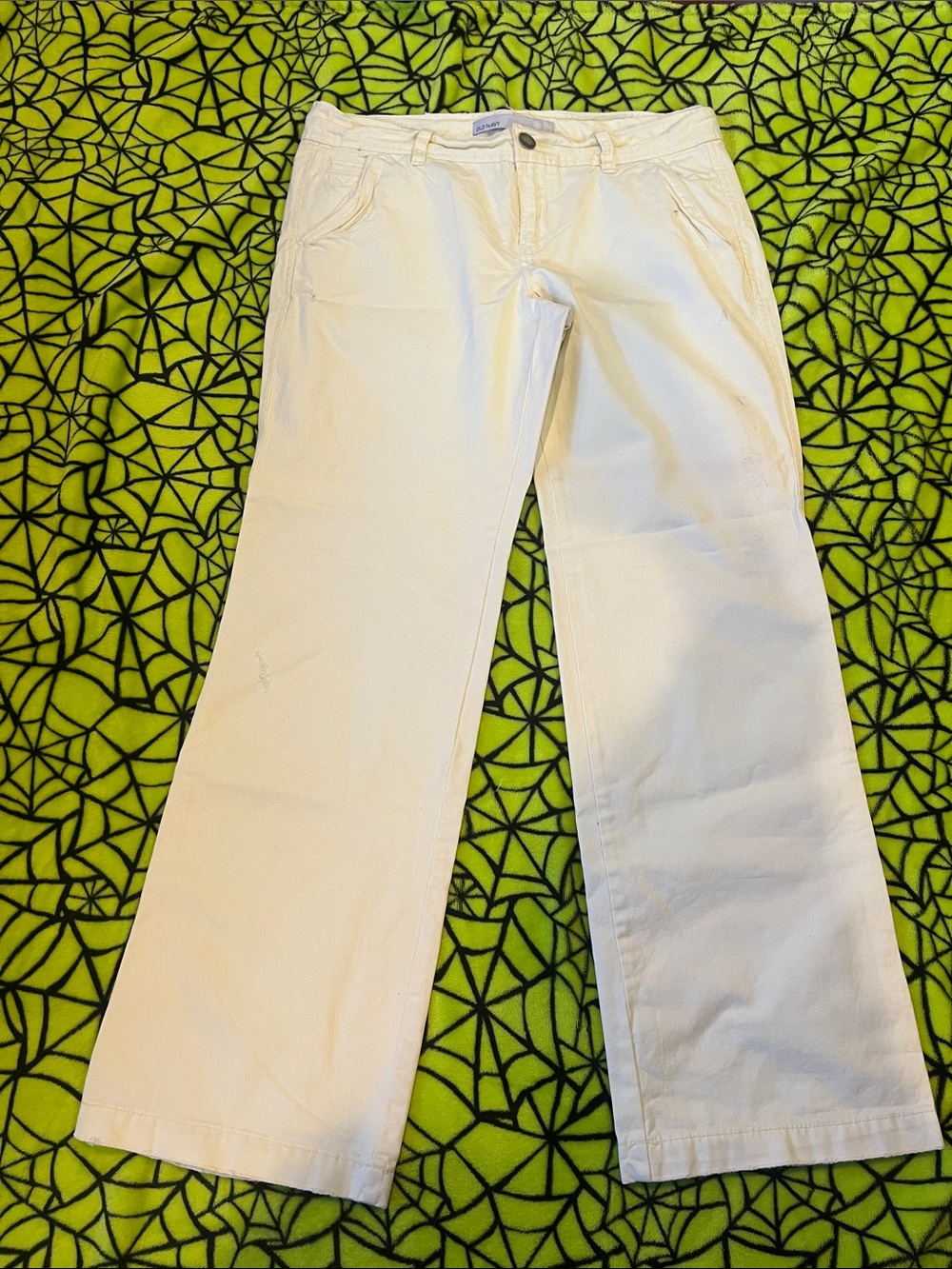 Old Navy Cream Wide-Leg Jeans